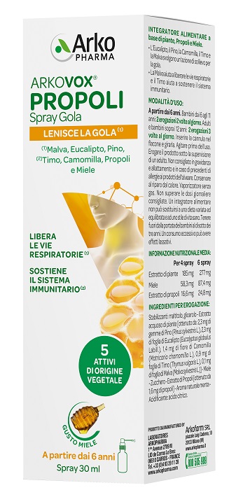 ARKOVOX PROPOLI SPRAY 30 ML - maxifarmacia.it