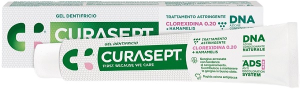 CURASEPT GEL DENTIFRICIO ADS DNA TRATTAMENTO ASTRINGENTE 75 ML - maxifarmacia.it