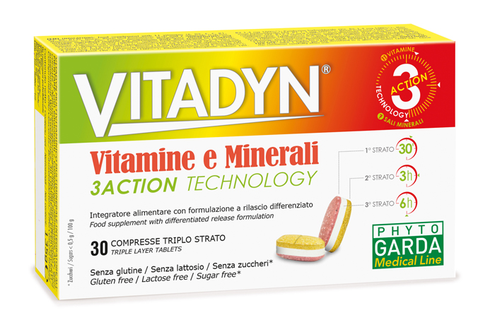 VITADYN VITAMINE/MINERALI 30 COMPRESSE RILASCIO DIFFERENZIATO - maxifarmacia.it