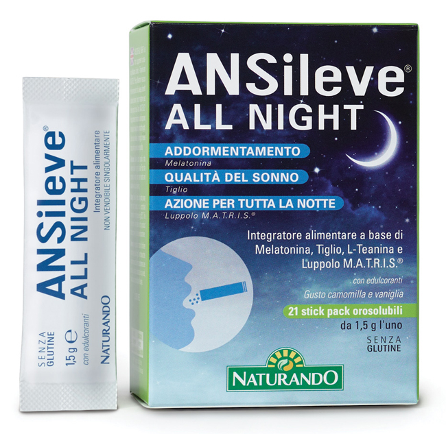 ANSILEVE ALL NIGHT 21 STICK PACK OROSOLUBILI - maxifarmacia.it