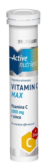 THEISS ACTIVE NUTRIENT VIT C MAX 20 COMPRESSE EFFERVESCENTI LIMONE 80 G - maxifarmacia.it