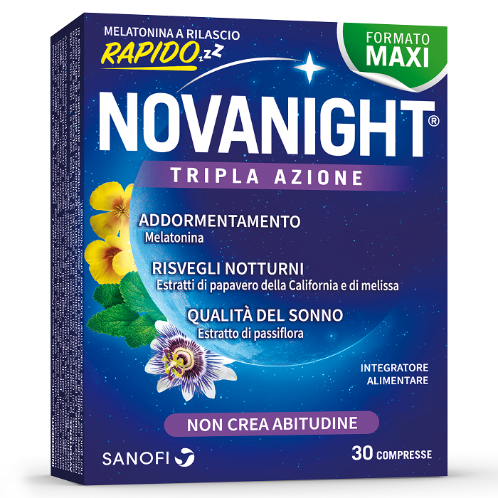 NOVANIGHT TRIPLA AZIONE 30 COMPRESSE A RILASCIO RAPIDO - maxifarmacia.it