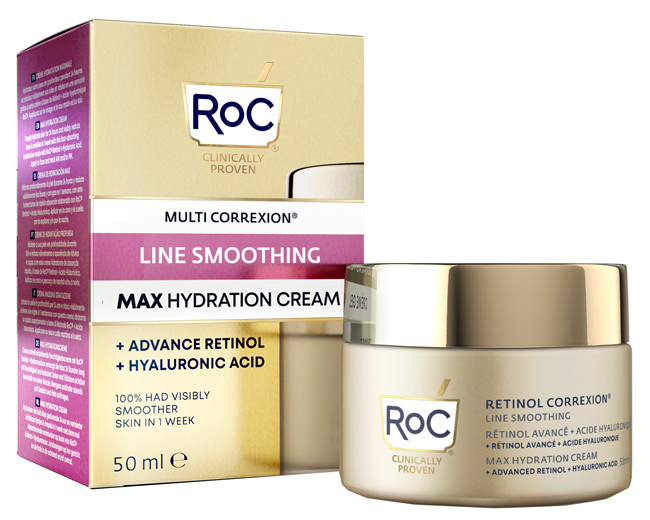 ROC RETINOL CORREXION LINE SMOOTHING CREMA VISO 50 ML - maxifarmacia.it