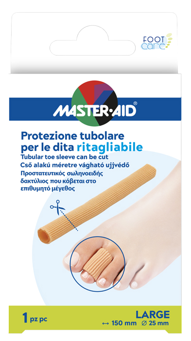 PROTEZIONE TUBOLARE MASTER-AID FOOTCARE RITAGLIABILE 15 CM 25 MM LARGE C8 - maxifarmacia.it