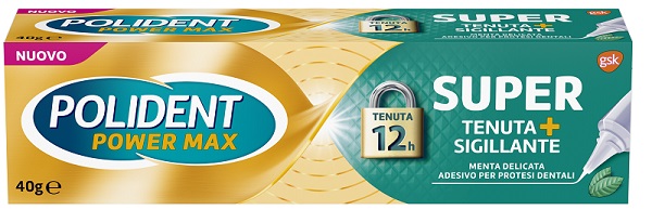 POLIDENT SUPER TENUTA+SIGILLANTE MENTA DELICATA ADESIVO PROTESI DENTALE 40G - maxifarmacia.it