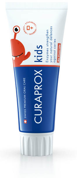 CURAPROX KIDS TOOTHPASTE STRAWBERRY FLAVOR 0 PPM 60 ML - maxifarmacia.it