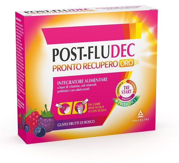 POSTFLUDEC FRUTTI DI BOSCO PRONTO RECUPERO ORO 12 BUSTINE - maxifarmacia.it