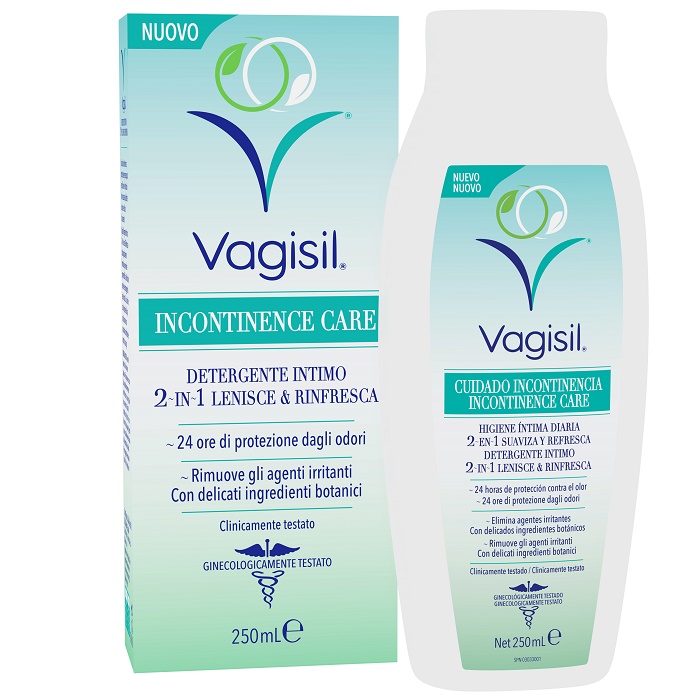 VAGISIL INCONTINENCE CARE DETERGENTE INTIMO 2IN1 LENISCE & RINFRESCA 250 ML - maxifarmacia.it