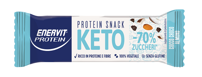 ENERVIT PROTEIN KETO SNACK COCCO CHOCO ALMOND 35 G - maxifarmacia.it