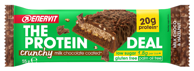 ENERVIT PROTEIN DEAL MILK CHOCO & HAZELNUT 55 G - maxifarmacia.it