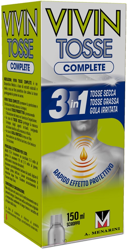 VIVIN TOSSE COMPLETE SCIROPPO PER TOSSE 150 ML - maxifarmacia.it