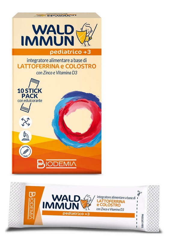 WALD IMMUN PEDIATRICO +3 10 STICK GUSTO CIOCCOLATO - maxifarmacia.it