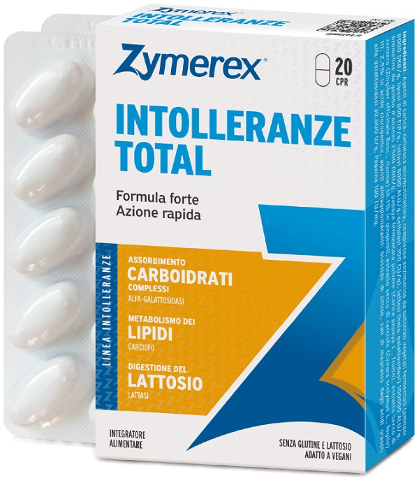 ZYMEREX INTOLLERANZE TOTAL 20 COMPRESSE SENZA GLUTINE SENZA LATTOSIO - maxifarmacia.it