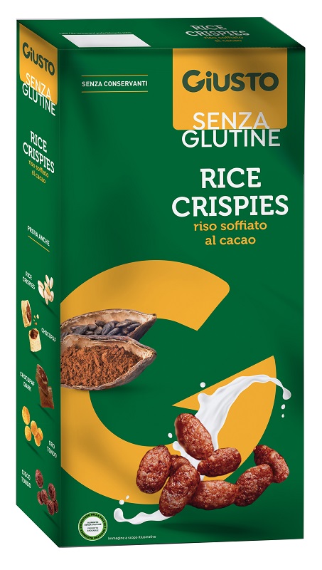GIUSTO SENZA GLUTINE RICE CRISPIES CACAO 250 G - maxifarmacia.it