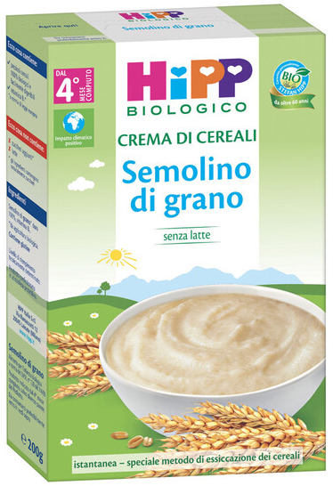 HIPP BIO CREMA CEREALI SEMOLINO DI GRANO 200 G - maxifarmacia.it