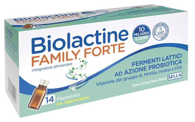 BIOLACTINE FAMILY FORTE 10 MILIARDI 14 FLACONCINI DA 9 ML - maxifarmacia.it