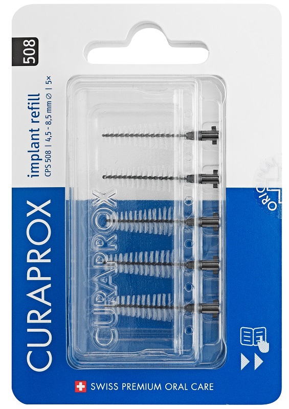 CURAPROX CPS 505 IMPLANT REFILL 5 SCOVOLINI BLACK - maxifarmacia.it