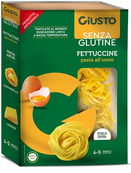 GIUSTO SENZA GLUTINE FETTUCCINE ALL'UOVO 250 G - maxifarmacia.it