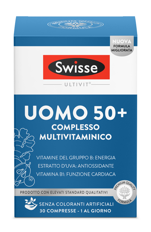 SWISSE MULTIVITAMINICO UOMO 50+ 30 COMPRESSE - maxifarmacia.it