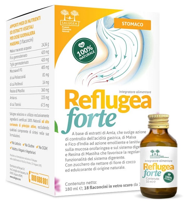 SALUGEA REFLUGEA FORTE 18 FLACONCINI DA 10 ML - maxifarmacia.it