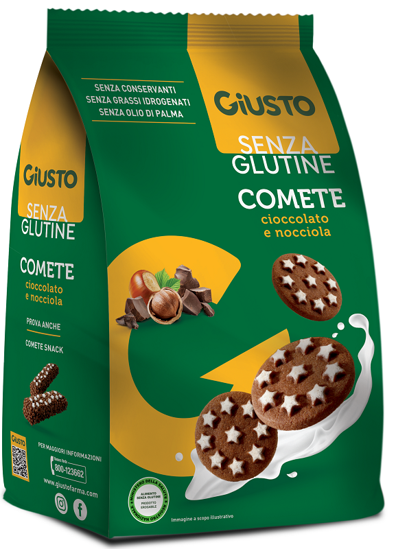 GIUSTO SENZA GLUTINE COMETE BISCOTTI 200 G - maxifarmacia.it