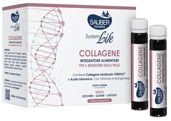 SAUBER SYSTEMLIFE ANTIETA' COLLAGENE 10 FLACONCINI DA 25 ML - maxifarmacia.it