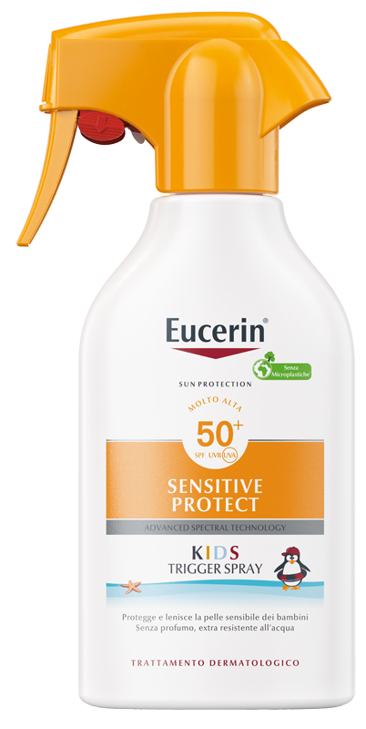 EUCERIN SUN KIDS SENSITIVE PROTECT SPF50+ TRIGGER SPRAY 250 ML - maxifarmacia.it