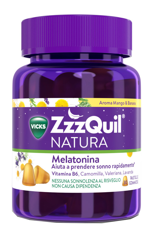 ZZZQUIL NATURA MANGO & BANANA da 30 PASTIGLIE GOMMOSE - maxifarmacia.it