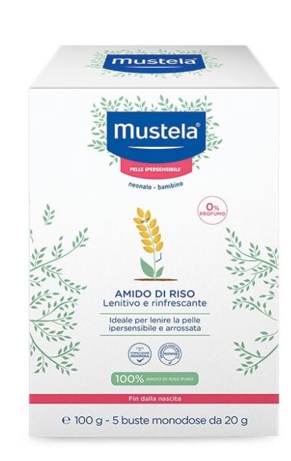 MUSTELA AMIDO DI RISO 100 G - maxifarmacia.it
