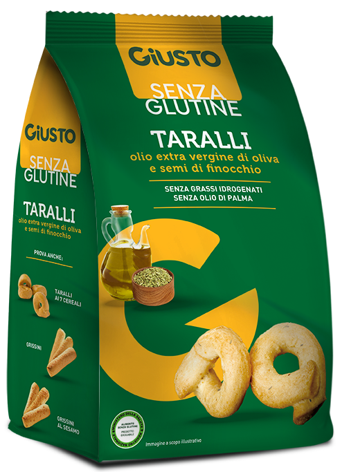 GIUSTO SENZA GLUTINE TARALLI FINOCCHIO 175 G - maxifarmacia.it