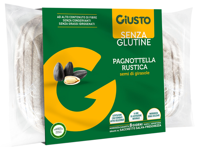 GIUSTO SENZA GLUTINE PAGNOTTELLA RUSTICA 320 G - maxifarmacia.it