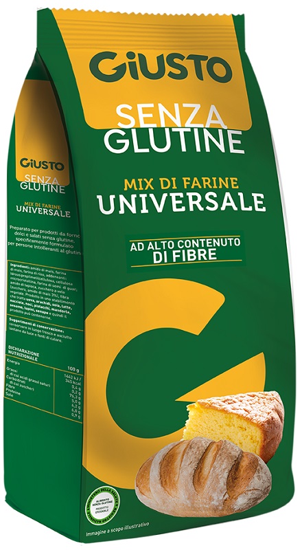 GIUSTO SENZA GLUTINE MIX DI FARINE UNIVERSALE 500 G - maxifarmacia.it