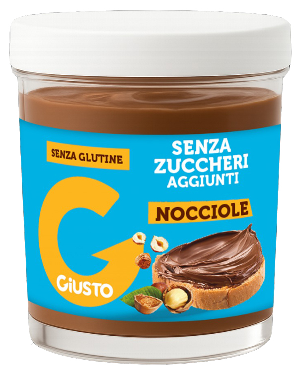GIUSTO SENZA ZUCCHERO CREMA GIANDUIA NOCCIOLE 200 G - maxifarmacia.it