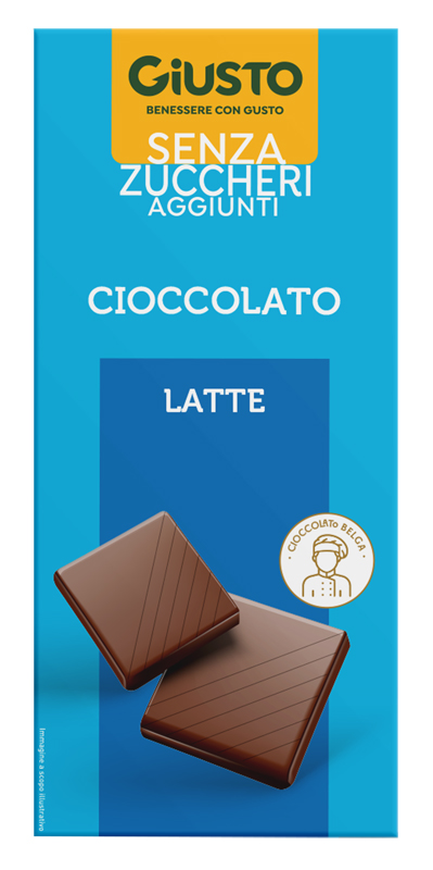 GIUSTO SENZA ZUCCHERO TAVOLETTA CIOCCOLATO LATTE 85 G - maxifarmacia.it