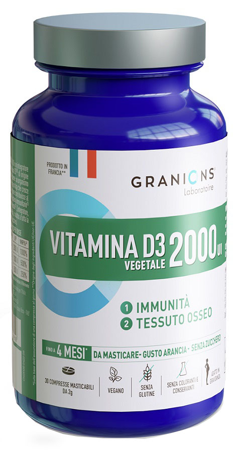 GRANIONS VITAMINA D3 VEGETALE 2000UI 30 COMPRESSE - maxifarmacia.it