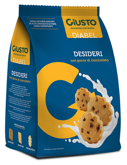 GIUSTO DIABEL BISCOTTO DESIDERI 150 G - maxifarmacia.it