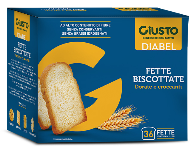GIUSTO DIABEL FETTE BISCOTTATE 300 G - maxifarmacia.it