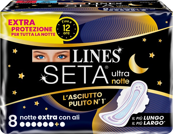 LINES SETA ULTRA ASSORBENTI EXTRA DWCT 8 PEZZI - maxifarmacia.it