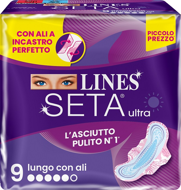 LINES SETA ULTRA ASSORBENTI LUNGO ALI DWCT 9 PEZZI - maxifarmacia.it