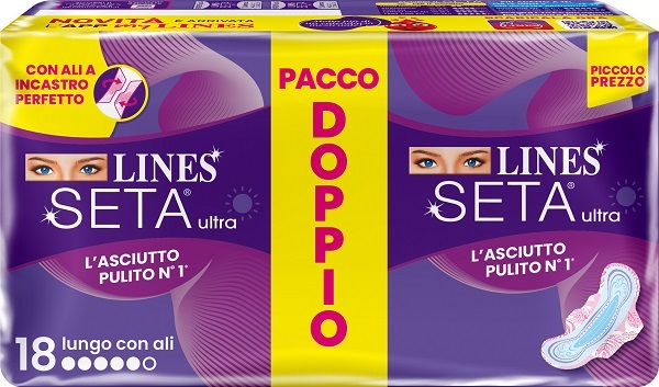 LINES SETA ULTRA ASSORBENTI LUNGO VP DWCT 18 PEZZI - maxifarmacia.it