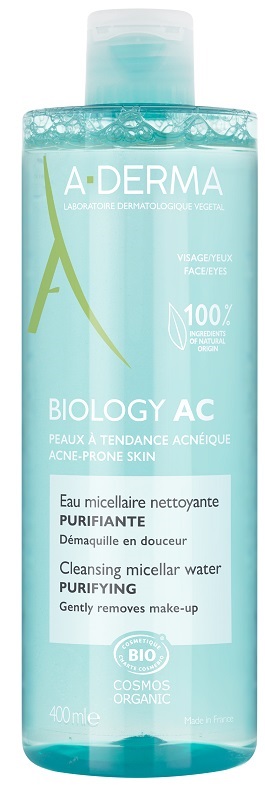 ADERMA BIOLOGY AC ACQUA MICELLARE DETERGENTE PURIFICANTE 400 ML - maxifarmacia.it