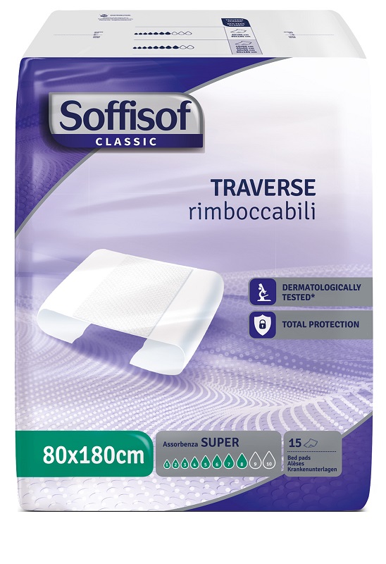 TRAVERSA PER INCONTINENZA SOFFISOF CLASSIC 8 GOCCE 80 X 180 15 PEZZI - maxifarmacia.it