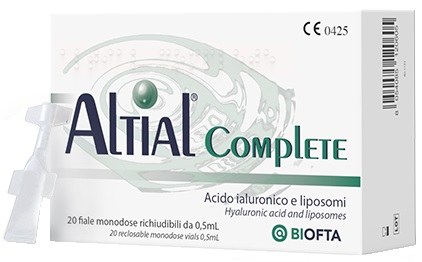 SOLUZIONE OFTALMICA LUBRIFICANTE ALTIAL COMPLETE 4 STRIP DA 5 FLACONI DA 0,5 ML - maxifarmacia.it
