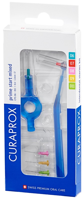 CURAPROX CPS PRIME START MIXED PACK WITH CPS 06 -011 +UHS 409 + UHS 470 BLUE HOLDERS + CAPS - maxifarmacia.it