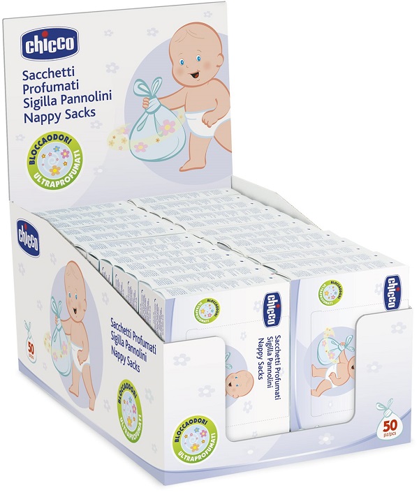 CHICCO SACCHETTI PROFUMATI PANNOLINI 50 PEZZI - maxifarmacia.it