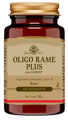 SOLGAR OLIGO RAME PLUS 100 COMPRESSE - maxifarmacia.it