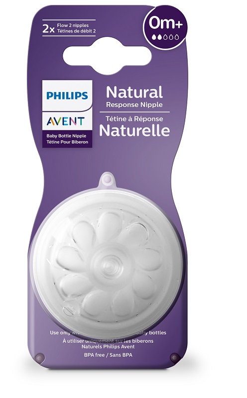 AVENT TETTARELLA NATURAL RESPONSE FLUSSO 2 0 MESI+ 2 PEZZI - maxifarmacia.it