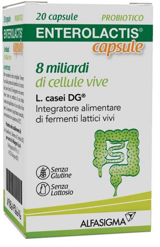 ENTEROLACTIS 20 CAPSULE 8 MILIARDI DI CELLULE VIVE - maxifarmacia.it