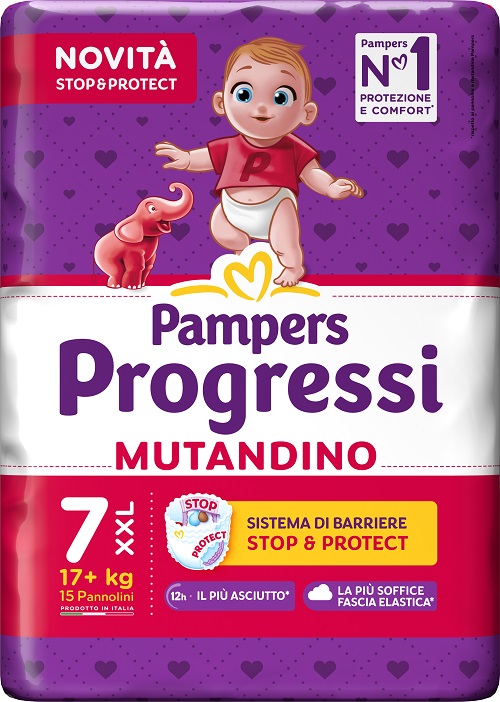 PAMPERS PROGRESSI MUTANDINO XXL 15 PEZZI - maxifarmacia.it