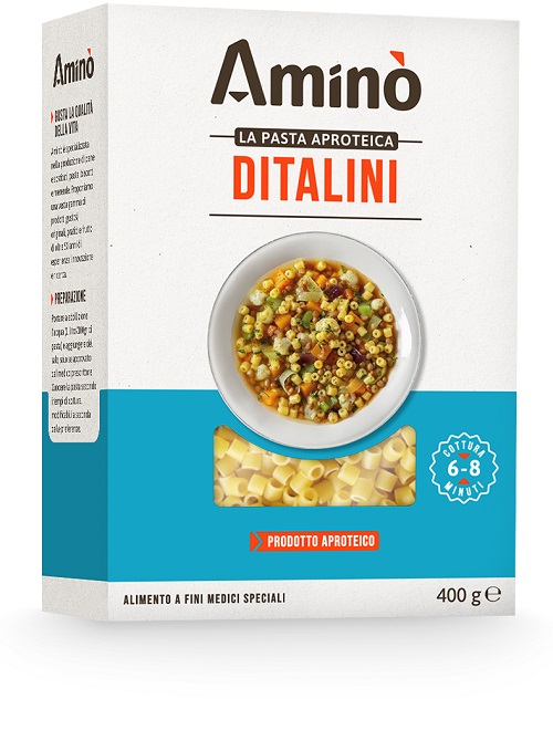 AMINO' LA PASTA APROTEICA DITALINI 400 G - maxifarmacia.it